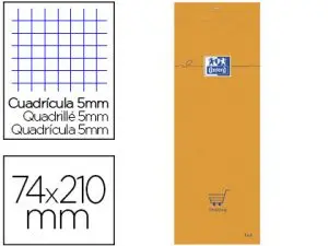 BLOC OXFORD SHOPPING AGRAFÉ EN TÊTE 74X210MM 80F