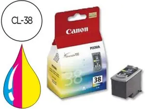 CARTOUCHE CANON JET D'ENCRE 2146 B001-CL38 3 COULEURS CYAN/MAGENTA/JAUNE 205P