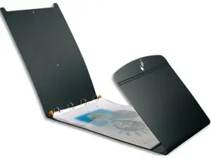 CLASSEUR DE PRÉSENTATION EXACOMPTA EXASHOW 4 ANNEAUX 30MM POLYPROPYLÈNE A3 32X49CM CHEVALET 20 POCHETTES PERFORÉES NOIR