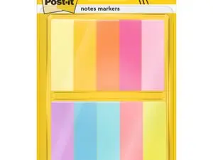 MARQUE-PAGES EN PAPIER POST-IT 10 BLOCS X 50 FEUILLES 15X50MM COLORIS ASSORTIS