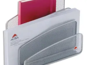 MINI-TRIEUR COURRIER ALBA METAL MESH 3 COMPARTIMENTS COLORIS GRIS