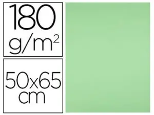 PAPIER CARTONNE LIDERPAPEL 50X65CM 180GR COLORIS VERT PISTACHE