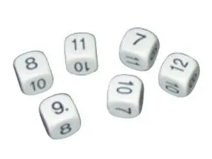 DÉS ÉDUCATIFS CULTURE CLUB 2000 16MM CHIFFRES 1/12 DIVERS SIGNES MATHÉMATIQUES 30 UNITÉS