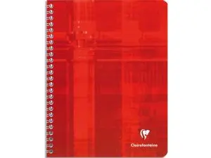 CAHIER CLAIREFONTAINE PAPIER VÉLIN VELOUTÉ COUVERTURE PELLICULÉE RELIURE INTÉGRALE A5+ 17X22CM 100 PAGES 90G 5X5MM