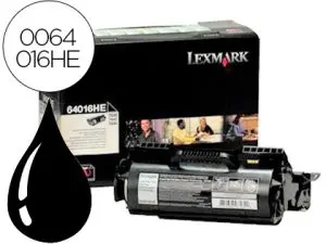 TONER LASER LEXMARK 64016HE POUR T640/T642/T644 COULEUR NOIR HAUTE CAPACITÉ 21000P