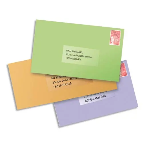 ÉTIQUETTE ADHÉSIVE AVERY EXPÉDITEUR LASER 38.1X2 1.2MM TRANSPARENTE ENLEVABLE SANS TRACE 1625 UNITÉS