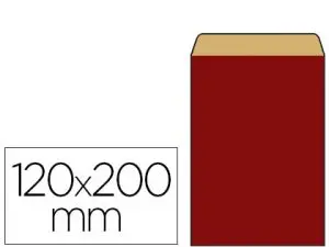 POCHETTE KRAFT VERGÉ 60G 120X45X200MM COLORIS ROUGE