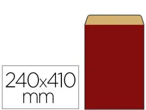 POCHETTE KRAFT VERGÉ 60G 240X90X410MM COLORIS ROUGE