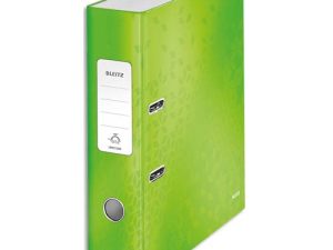 CLASSEUR LEVIER LEITZ WOW 318X285MM SURFACE PELLICULEE  DOS 8CM OEILLET PREHENSION    GRIFFES BLOCAGE 600F COLORIS