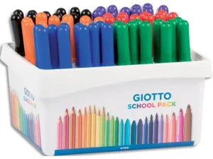 CLASSPACK FEUTRE ROBERCOLOR POINTE MOYENNE GIOTTO POUR    TABLEAU BLANC ODEUR NEUTRE    ECRITURE 2MM 60 UNITES