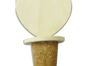 BOUCHON DE BOUTEILLE GRAINE CREATIVE EMBOUT CîUR 5X3X8CM A DECORER