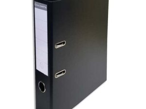 CLASSEUR LEVIER EXACOMPTA CARTON RECOUVERT PVC A4 32X29CM DOS 7CM ÉTIQUETTE PORTE-ÉTIQUETTE COLORIS NOIR