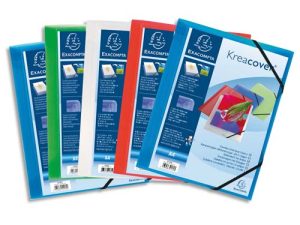 CHEMISE 3 RABATS EXACOMPTA KREA COVER A4 COUVERTURE PERSONNALISABLE PP TRANSPARENT COLORIS ASSORTIS