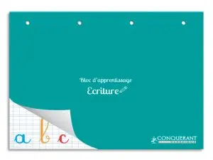BLOC CONQUÉRANT A4 CLASSIQUE APPRENTISSAGE ÉCRITURE RÉGLURE MATERNELLE 210X297MM 160 PAGES 90G