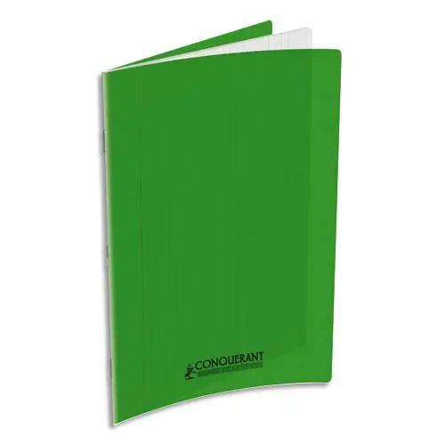 CAHIER AGRAFÉ CONQUÉRANT CLASSIQUE POLYPROPYLÈNE A4 48 PAGES 90G SÉYÈS COLORIS VERT