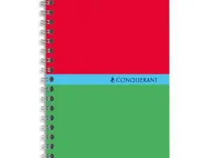 CARNET CONQUÉRANT SEPT RELIURE INTÉGRALE PAPIER SURFIN 70G COUVERTURE CARTE VERNIE 250G 11X17CM 100 PAGES 5X5MM