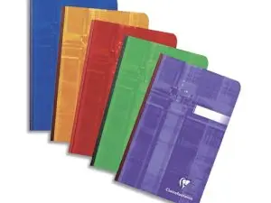 CARNET BROCHÉ CLAIREFONTAINE PAPIER VÉLIN VELOUTÉ COUVERTURE PELLICULÉE LAVABLE SOUPLE 11X17CM 192 PAGES 90G 5X5MM