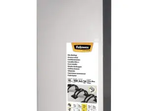 RELIURE MÉTALLIQUE FELLOWES RELIEUR PAS 3:1 34 BOUCLES A4 3/8 IN DIAMÈTRE 10MM COLORIS BLANC BOÎTE 100 UNITÉS