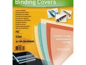 COUVERTURE FELLOWES PVC TRANSPARENT GRAMMAGE PRESTIGE 20/100E FORMAT A4 PAQUET 100 UNITÉS