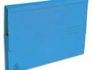 CHEMISE EXACOMPTA FOREVER CARTE RECYCLÉE POCHETTE 240X320MM 290G COLORIS BLEU LOT 50 UNITÉS