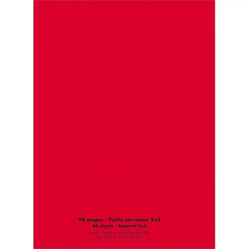 CAHIER CONQUERANT CLASSIQUE AGRAFE 240X320 96P 90G Q5 POLYPRO ROUGE PEFC