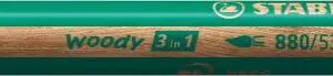 CRAYON COULEUR STABILO WOODY 3IN1 BOIS PEFC MULTI-USAGE    TOUTE SURFACE ARDOISE TABLEAU TOUT TYPE COLORIS VERT FONCE