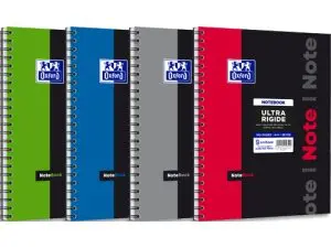 BLOC OXFORD NOTEBOOK RELIURE INTÉGRALE COUVERTURE CARTON EXTRA-RIGIDE A4+ 245X310MM 160 PAGES 90G SÉYÈS 4 TROUS