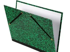 CARTON À DESSIN CANSON PAPIER MARBRÉ VERT 90G DOS KOVERIL NOIR FERMETURE ÉLASTIQUE 320X450MM