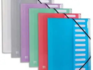 TRIEUR ELBA HAWAI POLYPROPYLENE TRANSLUCIDE A4  12 POSITIONS INDEXATION       ONGLETS NEUTRES ELASTIQUE