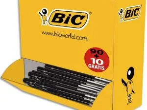 STYLO-BILLE BIC M10 CLIC ÉCRITURE MOYENNE 0.5MM RÉTRACTABLE CÔTÉ STYLO COULEUR NOIR PACK ÉCONOMIQUE 100 UNITÉS