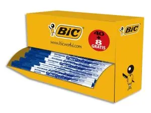 MARQUEUR BIC VELLEDA 1721 EFFAÇABLE POINTE OGIVE FINE COULEUR BLEU PACK DE 40 + 8 OFFERTS