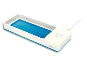 PLUMIER LEITZ WOW DUAL 105X32X271MM AVEC CHARGEUR INDUCTION POUR RECHARGE SMARTPHONE COLORIS BLEU