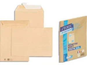 POCHETTE KRAFT GPV ADHÉSIVE ÉCONOMIQUE B5 176X250MM 90G PAQUET 10 UNITÉS