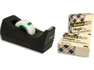 DEVIDOIR SCOTCH C18 NOIR + ROULEAU SCOTH  MAGIC TAPE     19MMX33M