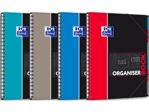 CAHIER SPIRALE OXFORD ORGANISER BOOK OPTIK PAPER COUVERTURE PP A4 160 PAGES SÉYÈS DÉTACHABLES 4 TROUS