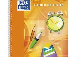 CAHIER DE TEXTES SPIRALE OXFORD COUVERTURE POLYPROPYLÈNE RELIURE INTÉGRALE 17X22CM 148 PAGES 90G SÉYÈS COLORIS FANTAISIE