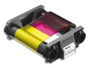 RUBAN D'IMPRESSION BADGY 200 COULEUR EVOLIS SYSTEME RFID IMPRESS DE 100 CARTES PERSO ET IMPRES BADGES CARTES