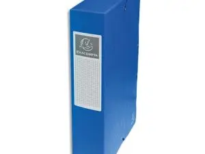 BOÎTE CLASSEMENT EXACOMPTA EXABOX CARTE LUSTRÉE 7/10E A4+ 25X33CM DOS 6CM COLORIS BLEU