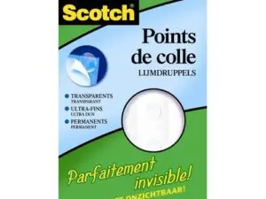 PASTILLE ADHÉSIVE SCOTCH INVISIBLE DOUBLE FACE FIXE TOUT ULTRA-FINE COLLE/DÉCOLLE RESPECT SURFACES COLORIS TRANSPARENT