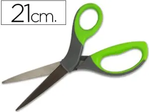 CISEAUX Q-CONNECT ÉCONOMIQUES AVEC GRIP 210MM ANNEAUX CAOUTCHOUC