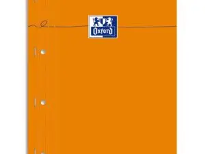 BLOC BUREAU OXFORD A4+ 210X320MM PAPIER VÉLIN SURFIN PERFORÉ DÉTACHABLE COUVERTURE ENVELOPPANTE 80F 80G ORANGE