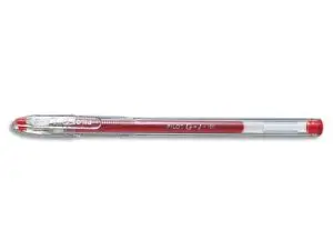 STYLO-BILLE PILOT G1 5 ÉCRITURE FINE 0.3MM ENCRE GEL RECHARGEABLE CORPS TRANSLUCIDE COLORIS ROUGE
