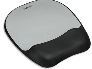 TAPIS SOURIS FELLOWES ERGO MOUSSE ALUMINIUM REPOSE-POIGNET NOIR