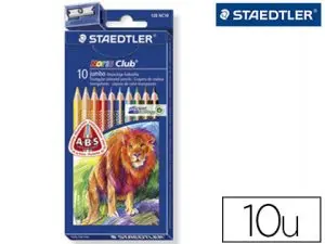 CRAYON COULEUR STAEDTLER NORIS JUMBO 175MM TRIANGULAIRE MINE 4MM ABS ANTI-CASSE ÉTUI CARTON 10 UNITÉS + TAILLE-CRAYON