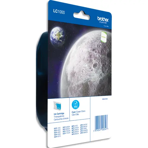 CARTOUCHE BROTHER JET D'ENCRE LC1000C COULEUR CYAN 400P