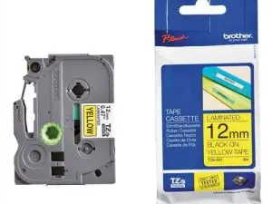 RUBAN LAMINÉ TZE POUR TITREUSE BROTHER P-TOUCH TZE731 12MM COLORIS IMPRESSION NOIR/VERT