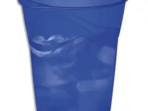 CORBEILLE À PAPIER CEP POLYPROPYLÈNE RÉSISTANT FORME CONIQUE POIGNÉES ERGONOMIQUES 14L 305X290X334MM HAPPY BLEU