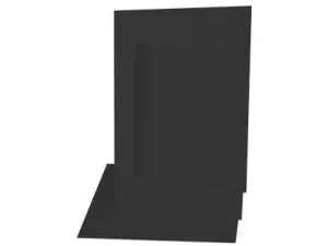 CARTE PASSE PARTOUT FOLIA FENÊTRE RECTANGULAIRE 220G 11X18CM PHOTO 9X13CM/10X15CM CONTIENT ENVELOPPES NOIR LOT 3U