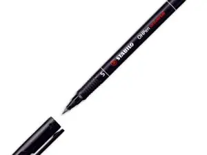 STYLO-FEUTRE STABILO OHP PEN PERMANENT POINTE EXTRA FINE 0.4MM ENCRE INDÉLÉBILE MULTI-SUPPORTS AGRAFE COLORIS NOIR