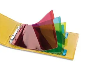 INTERCALAIRE OXFORD PVC CRISTAL ÉPAIS 12/100E 4 POSITIONS A5 150X210MM FICHES ÉTIQUETTES PRÉ-IMPRIMÉES